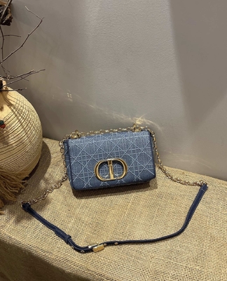 Κεντημένο μίνι τζιν Dior Caro πορτοφολιών σχεδιαστών μικρό