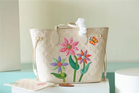 Μαρκαρισμένη κόμμα γυναικεία τσάντα Neverfull ΚΚ μονόγραμμα Empreinte με Marquetry λουλουδιών
