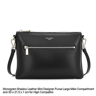 Μονόγραμμα σκιά δέρματος Mini Designer τσάντες Μεγάλο κύριο διαμέρισμα και 30 x 21,5 x 1 cm για υψηλό ανταγωνισμό