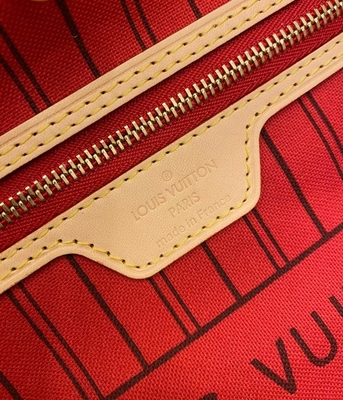 Της Louis Vuitton σχεδιαστών μονογραμμάτων ιταλικό πρώτης τάξεως δέρμα Neverfull χιλ. καμβά μονογραμμάτων τσαντών ρόδινο