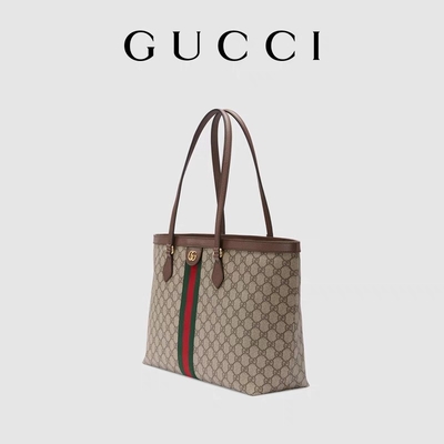 Τακτοποιημένες δέρμα GG της Gucci Ophidia Tote καμβά λευκές μέσες κυρίες