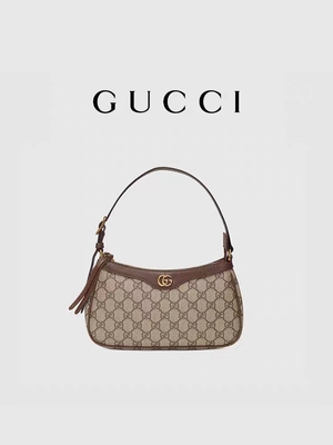 Μικρή GG ανώτατη τσάντα GUCCI Ophidia ώμων Underarm δέρματος καμβά