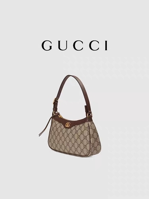 Μικρή GG ανώτατη τσάντα GUCCI Ophidia ώμων Underarm δέρματος καμβά