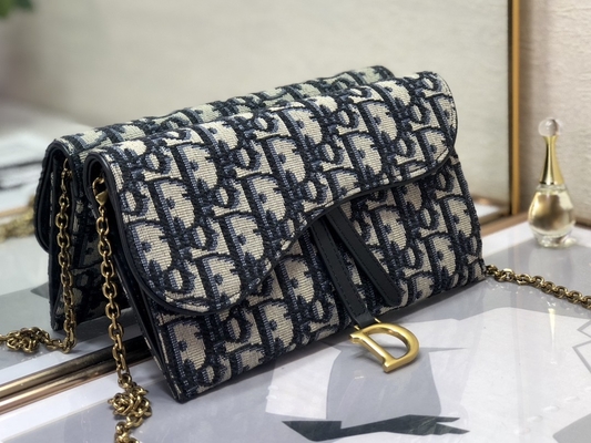 Μαρκαρισμένη cOem σέλα μακρύ Dior πλάγιο Jacquard πορτοφόλι σακουλών