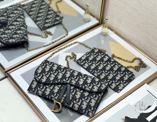 Μαρκαρισμένη cOem σέλα μακρύ Dior πλάγιο Jacquard πορτοφόλι σακουλών