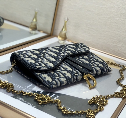 Μαρκαρισμένη cOem σέλα μακρύ Dior πλάγιο Jacquard πορτοφόλι σακουλών