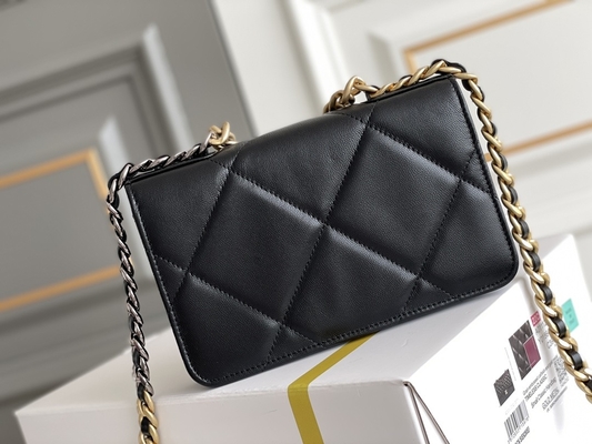Προβιά χρυσό Preloved που μαρκάρεται την τσάντα Chanel 19 την τσάντα χτυπημάτων μίνι cOem