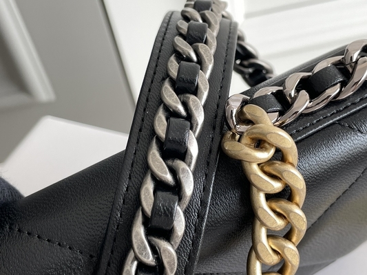 Προβιά χρυσό Preloved που μαρκάρεται την τσάντα Chanel 19 την τσάντα χτυπημάτων μίνι cOem
