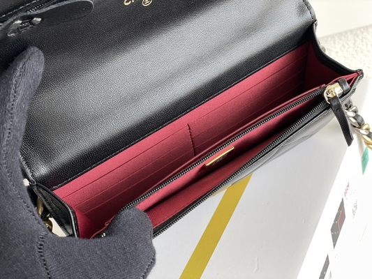 Προβιά χρυσό Preloved που μαρκάρεται την τσάντα Chanel 19 την τσάντα χτυπημάτων μίνι cOem