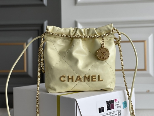 Chanel που μαρκάρεται το ΜΊΝΙ 22S δέρμα βοδιού γυναικείων τσαντών 22B ρόδινο άσπρο μαύρο κίτρινο