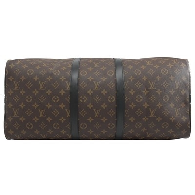 Ντυμένος το Macassar καμβάς LV Keepall BandoulièRe 55 Louis Vuitton M56714