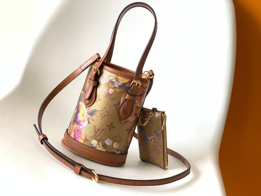 Μεταλλικές τσάντες M81724 κάδων της Louis Vuitton Neverfull λουλουδιών