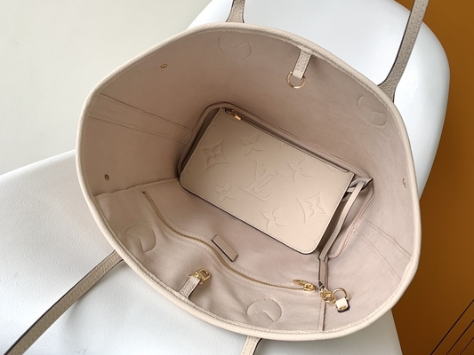 Μαρκαρισμένοι Preloved ΚΚ Neverfull καμβά μονογραμμάτων μπεζ τσάντα Tote
