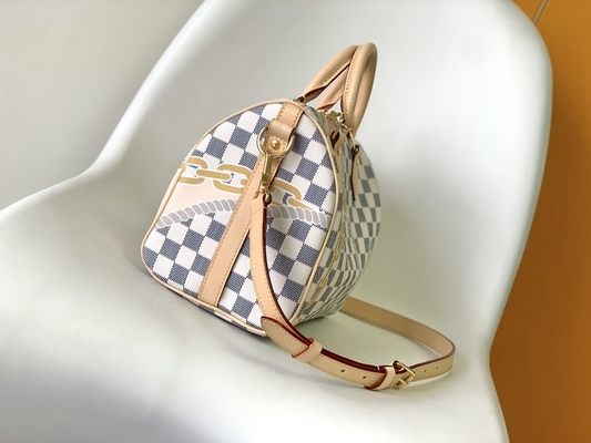 Ντυμένος καμβάς η ταχεία Louis Vuitton Damier Azur 25 M46390