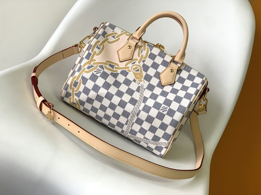 Ντυμένος καμβάς η ταχεία Louis Vuitton Damier Azur 25 M46390
