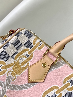 Ντυμένος καμβάς η ταχεία Louis Vuitton Damier Azur 25 M46390