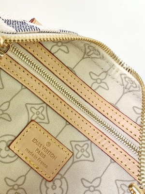 Ντυμένος καμβάς η ταχεία Louis Vuitton Damier Azur 25 M46390