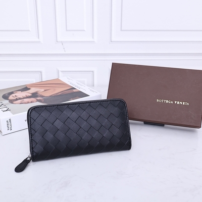 Μίνι φερμουάρ πορτοφολιών Bottega Veneta Intrecciato πορτοφολιών σχεδιαστών δέρματος του BV γύρω
