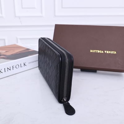 Μίνι φερμουάρ πορτοφολιών Bottega Veneta Intrecciato πορτοφολιών σχεδιαστών δέρματος του BV γύρω