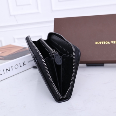 Μίνι φερμουάρ πορτοφολιών Bottega Veneta Intrecciato πορτοφολιών σχεδιαστών δέρματος του BV γύρω