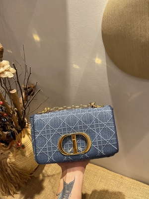 Κεντημένο μίνι τζιν Dior Caro πορτοφολιών σχεδιαστών μικρό