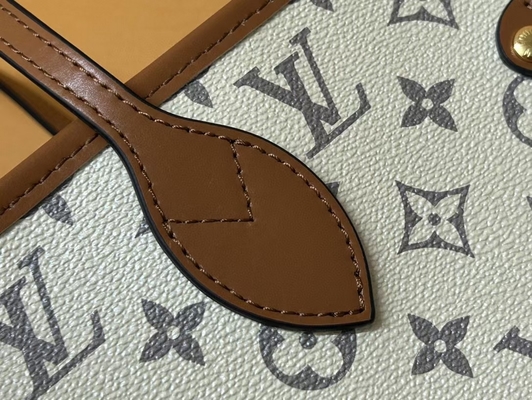 Μαρκαρισμένο μονόγραμμα Neverfull τσαντών της Louis Vuitton γυναικών Preloved μπεζ τσάντα