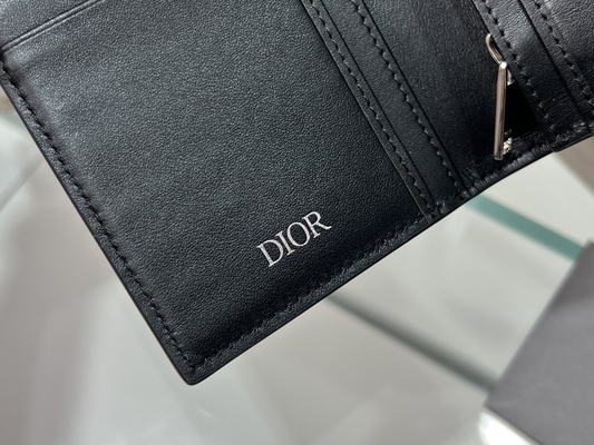 Αποτυπωμένο σε ανάγλυφο κάθετο διαμάντι Zippered πορτοφολιών των ατόμων του CD Christian Dior