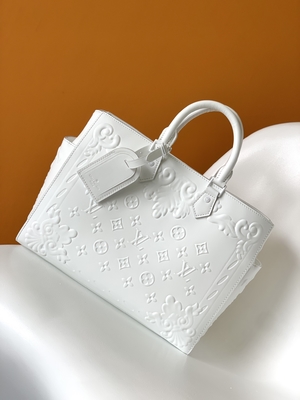 Άσπρο μονόγραμμα Preloved που μαρκάρεται το σάκο Plat Tote της Louis Vuitton τσαντών