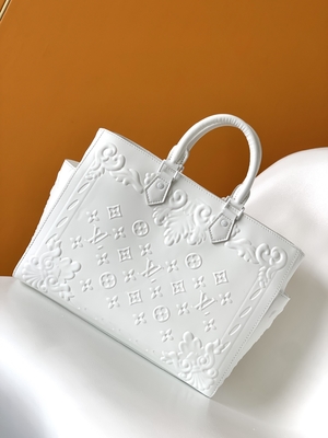 Άσπρο μονόγραμμα Preloved που μαρκάρεται το σάκο Plat Tote της Louis Vuitton τσαντών