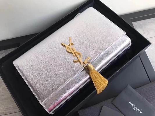 Διευθετήσιμη Woc της Saint Laurent YVES SAINT LAURENT πολυεστέρα λουριών τσάντα με το ασήμι περάτωσης φερμουάρ