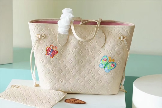 Μαρκαρισμένη κόμμα γυναικεία τσάντα Neverfull ΚΚ μονόγραμμα Empreinte με Marquetry λουλουδιών