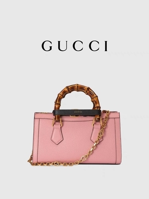 Ρόδινος GG Gucci Diana δέρματος cOem τσαντών τσαντών μπαμπού