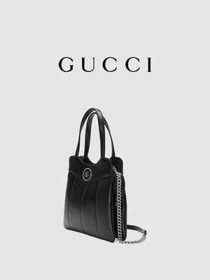Μίνι κλασικές σκιαγραφίες της Gucci Tote τόνου παλλάδιου δέρματος
