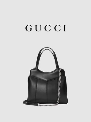 Μίνι κλασικές σκιαγραφίες της Gucci Tote τόνου παλλάδιου δέρματος