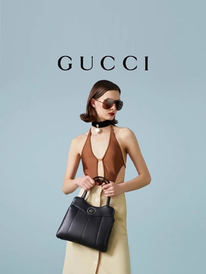 Μίνι κλασικές σκιαγραφίες της Gucci Tote τόνου παλλάδιου δέρματος