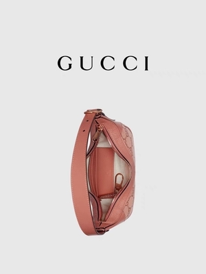Μαρκαρισμένη σχεδιαστής τσάντα Gucci Ophidia ώμων μικρή ρόδινη GG επένδυση λινού βαμβακιού καμβά
