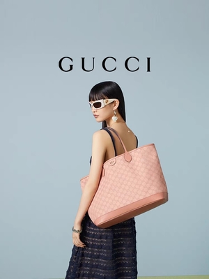 Ρόδινη GG μέση Tote της Gucci Ophidia καμβά τσάντα ώμων για το επιχειρησιακό ταξίδι