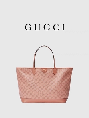 Ρόδινη GG μέση Tote της Gucci Ophidia καμβά τσάντα ώμων για το επιχειρησιακό ταξίδι