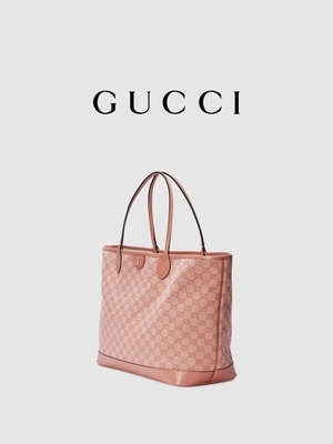 Ρόδινη GG μέση Tote της Gucci Ophidia καμβά τσάντα ώμων για το επιχειρησιακό ταξίδι