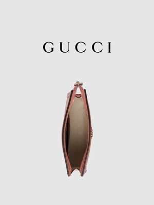 Μίνι ρόδινη σακούλα συμπλεκτών Ophidia Gucci δέρματος καμβά με την περάτωση φερμουάρ