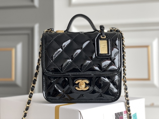 Chanel 22 μίνι σχεδιαστών χρυσή αλυσίδα περιόδου πορτοφολιών μαύρη με το χτύπημα πτώσης