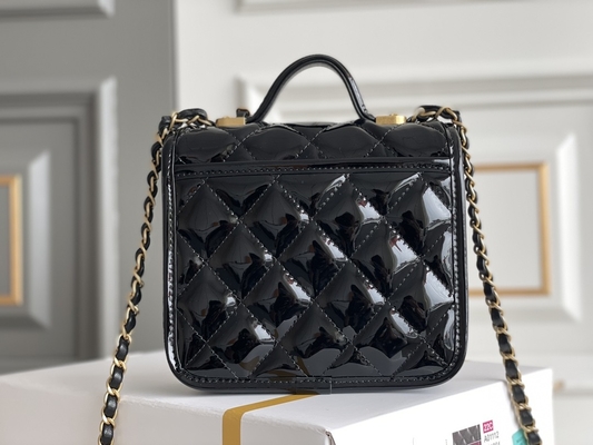 Chanel 22 μίνι σχεδιαστών χρυσή αλυσίδα περιόδου πορτοφολιών μαύρη με το χτύπημα πτώσης