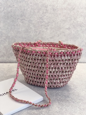 Μαρκαρισμένη Cusomised Raffia αχύρου τσαντών 22P Chanel αγγελιοφόρων τσάντα PU