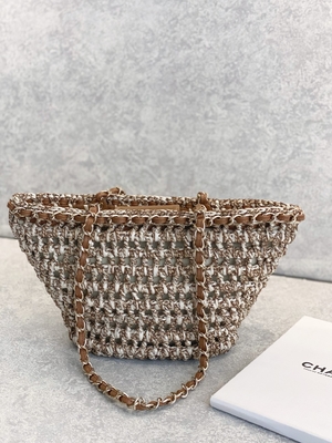 Μαρκαρισμένη Cusomised Raffia αχύρου τσαντών 22P Chanel αγγελιοφόρων τσάντα PU