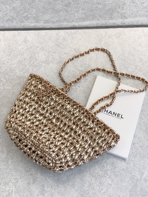 Μαρκαρισμένη Cusomised Raffia αχύρου τσαντών 22P Chanel αγγελιοφόρων τσάντα PU