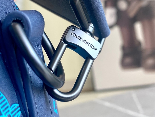 Τσάντα Keepall BANDOULIÈRE 50 των μεγάλων μαρκαρισμένη ατόμων μπλε τσάντες της Βοστώνης