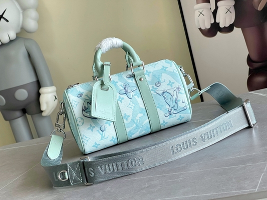 Τσάντα Keepall BandoulièRe 50 μονογραμμάτων σχεδιαστών της επιχειρησιακής LV μπλε τσάντα ταξιδιού
